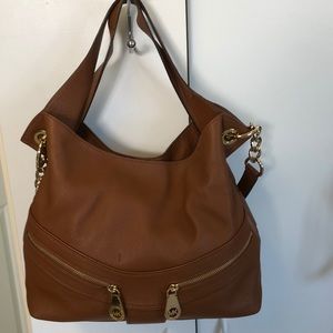 Used Michael Kors brown leather bag